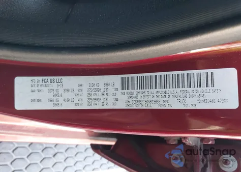 2019 Ram 1500 Big Horn/Lone Star 4X2 5'7 Box from USA, damaged, VIN 1C6RREFT5KN813830